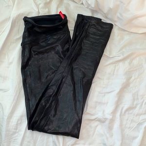 *SOLD* SPANX Black Faux Leather Leggings